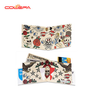 <span class=keywords><strong>Portafoglio</strong></span> Personalizzato Aperto Corto Impermeabile in <span class=keywords><strong>Carta</strong></span> Tyvek Dupont Riciclata 1070d con Tasca Portamonete e Decorazione a Lettere - Product Image 1