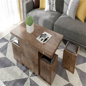 Easy — Table basse pliante, meuble de thé multifonctionnel, avec tiroirs, conception moderne directe, avec rangement, fabrication chinoise