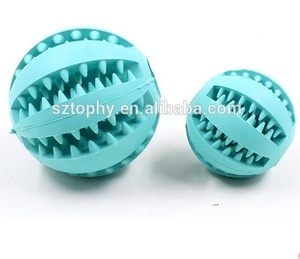 Pelota de alimentación lenta para tratar perros, juguete interactivo de goma para entrenamiento de cachorros pequeños y medianos - Product Image 3