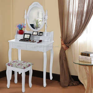 Vente <span class=keywords><strong>en</strong></span> gros Console de coin <span class=keywords><strong>en</strong></span> bois pour maquillage royal Coiffeuse pas chère avec miroir coiffeuse avec miroir <span class=keywords><strong>en</strong></span> contreplaqué <span class=keywords><strong>laqué</strong></span> <span class=keywords><strong>blanc</strong></span> - Product Image 2