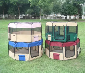 Foldable Pet Playpen, Dog Playpen with Eight Panels