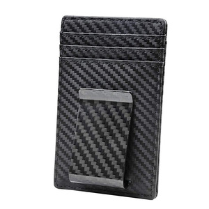 Degli uomini di rfid sottile del raccoglitore eco friendly sottile portafoglio in fibra di carbonio supporto di carta del raccoglitore con <span class=keywords><strong>i</strong></span> soldi della <span class=keywords><strong>clip</strong></span> - Product Image 1
