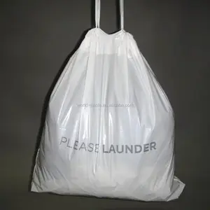 Yüksek kaliteli plastik çamaşır için İpli çanta, ayakkabı, depolama ile pamuk dize