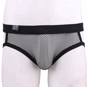 Hommes s Maille Sous-Vêtements See-through Ouvert Butt Briefs Slip <span class=keywords><strong>Lingerie</strong></span> - Product Image 1