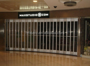 Grille de sécurité en aluminium PVC coulissante commerciale en accordéon Porte pliante en polycarbonate transparent pour l'entrée du magasin - Product Image 6