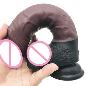 FAAK 24cm 9.5 "4cm grande realistico Silicone anale Dildos realistici Plug anale Soft Anal tappi Color caffè Dildos <span class=keywords><strong>Sexy</strong></span> Shop per gli uomini - Product Image 6