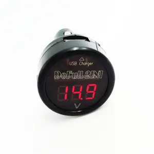 Digital Volt meter Monitor 12V 24V, 5V 2A USB output Car Charger For Phone MP4