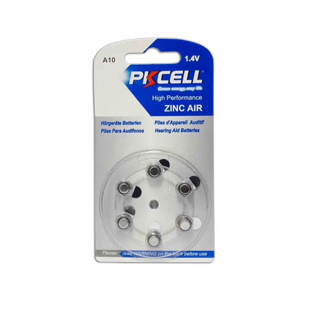 PKCELL batterie per apparecchi acustici di altissima qualità 1.4v A10 A13 A312 A675 cella pneumatica in zinco