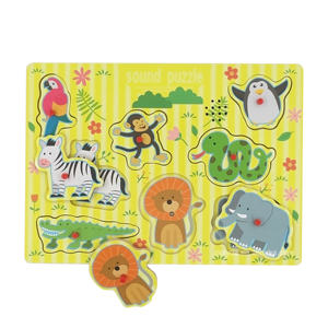 <span class=keywords><strong>Puzzle</strong></span> sonore en bois d'<span class=keywords><strong>animaux</strong></span> <span class=keywords><strong>sauvages</strong></span> populaires - Product Image 2