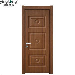 مواد صديقة للبيئة <span class=keywords><strong>PVC</strong></span> طلاء WPC باب خشبي داخلي تصميم سعر المصنع YK604 - Product Image 2