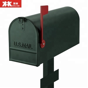 Standing Galvanized steel American mailbox US Mailbox with post