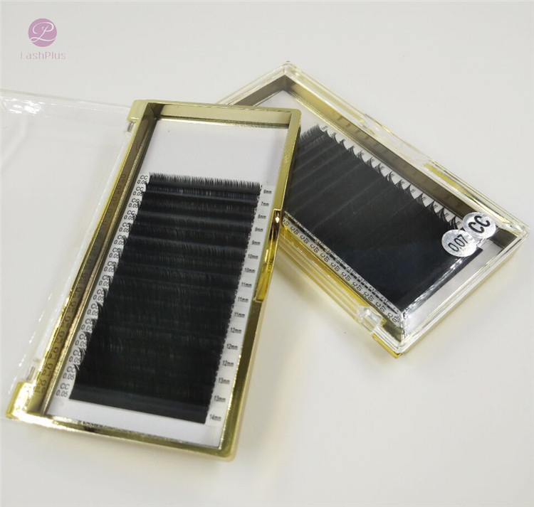 Logo personnalisé pbt matériel corée extensions de cils beautylash faux vison faux vison cils