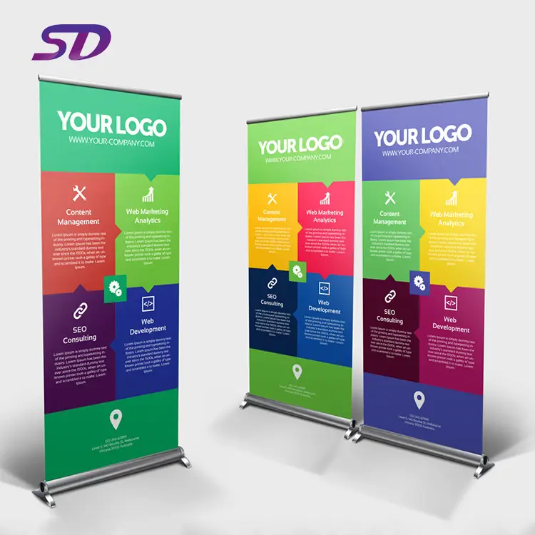 Trading Display Equipments Tragbares einziehbares Banner Led Mini Roll Up Banner, Banner Roll, Roll Up Stand Banner