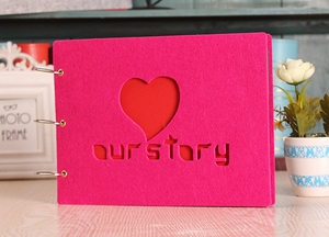 <span class=keywords><strong>Album</strong></span> fotografico a foglia larga in feltro personalizzato ecologico fatto a mano con un bellissimo motivo - Product Image 4