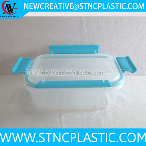 Contenedor de cereales con cerradura azul de 1,3 L, contenedor rectangular para desayuno, sándwich, sándwich de ataque, Duo - Product Image 4