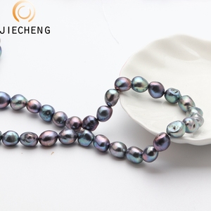 Collar de perlas barrocas chinas de agua dulce de 10-11mm clásico al por mayor hebra de perlas irregulares de pavo real para collar - Product Image 3