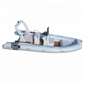 Barco inflable rígido marino de 5,8 M con certificado CE, yate de costilla Hypalon de fibra de vidrio con motor fuera de borda para patrulla y navegación - Product Image 6