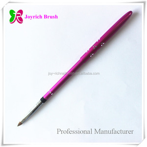 Kolinsky escultura Nail Art Brush moda de diamante cepillo púrpura con tapa - Product Image 1