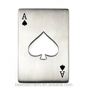 Factory cheap Credit Card Size A Poker Shaped Bottle Opener