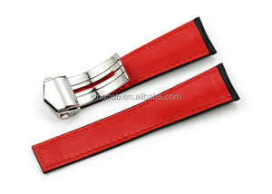 <span class=keywords><strong>22mm</strong></span>/18mm Main En <span class=keywords><strong>Cuir</strong></span> Veau <span class=keywords><strong>Bracelet</strong></span> <span class=keywords><strong>Boucle</strong></span> <span class=keywords><strong>Déployante</strong></span> Pour TAG <span class=keywords><strong>Montre</strong></span> Bande - Product Image 2