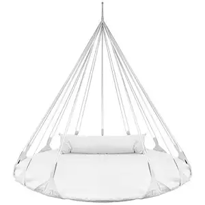 Dubbele Ronde Opknoping Swing Schotel Stijl Hangmat Bed Met Een Ronde Frame En Ondersteuning Kussen