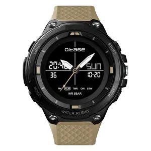 Relogio stainless steel back water resistant lcd display watch for men boys stylish watches