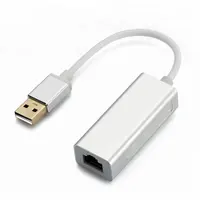 Kabel Adaptor USB 2.0 Ke RJ45, Konverter Lan Jaringan Ethernet untuk Laptop Komputer Tablet