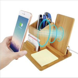 Apple X-cargador inalámbrico para teléfono móvil, <span class=keywords><strong>caja</strong></span> <span class=keywords><strong>de</strong></span> recepción <span class=keywords><strong>Universal</strong></span> <span class=keywords><strong>de</strong></span> bambú, carga rápida - Product Image 5