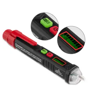 ปากกาทดสอบแรงดันไฟฟ้าแบบไม่สัมผัสโดย HABOTEST,ปากกาทดสอบเครื่องตรวจจับไฟ LED ขนาดกระเป๋า HT100 12-1000V AC