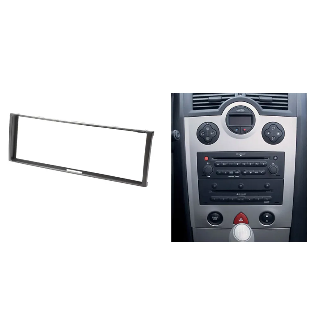 Safgarcia — cadre de tableau de bord Double Din pour Renault Clio Modus, Megane et scéni, Kit d'installation pour DVD, stéréo, cadre de panneau