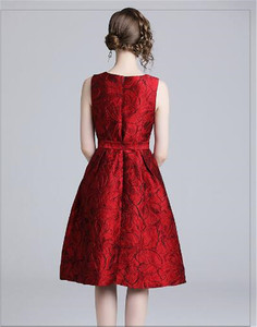 2019 de moda rojo vendaje huellas vestido moderno gran inventario señora vestidos <span class=keywords><strong>en</strong></span> <span class=keywords><strong>venta</strong></span> - Product Image 3