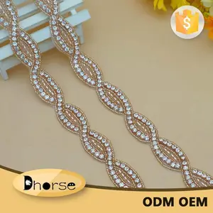 Hot Bán OEM Rhinestone Trim Thiết Kế Cho Dresses Sash DH1612