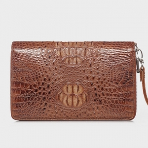 Doppio Con Zip Coccodrillo Raccoglitore lungo, Grande capacità di Organizzatore Della Frizione portafoglio da viaggio in pelle organizzatore - Product Image 2