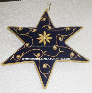 Zari Hand Embroidery Christmas <b>Hanging</b> Ornament - Product Image 1