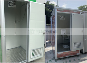 Cabina de inodoro portátil modular de acero prefabricado para camping, contenedor móvil para baño, cuarto de Ducha - Product Image 2