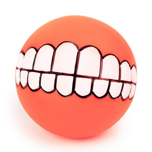 Giocattoli divertenti economici per animali domestici denti sferici formazione suono giocattolo in gomma per cani in vinile - Product Image 4