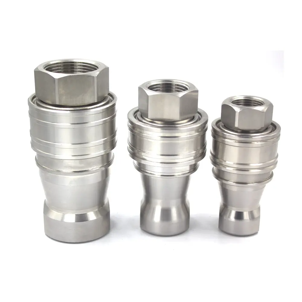 KZF 1 inch BSPT/BSPP/NPT Thread female /male 304 stainless steel types of hydraulic quick couplers