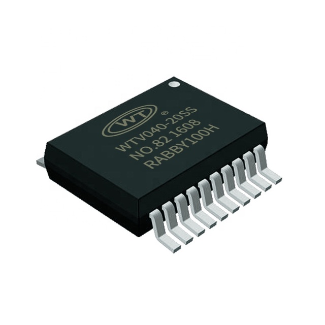 Taidacent WTV040-20SS PWM DAC Output OTP Sound Generator Programmable Audio Recording Chip Voice Recorder and Playback Ic