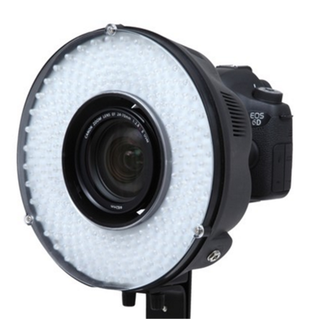 High Quality Professional LED Photography Ring Flash Light LED Ring Video Light DVR-240DF Video Light Lamp