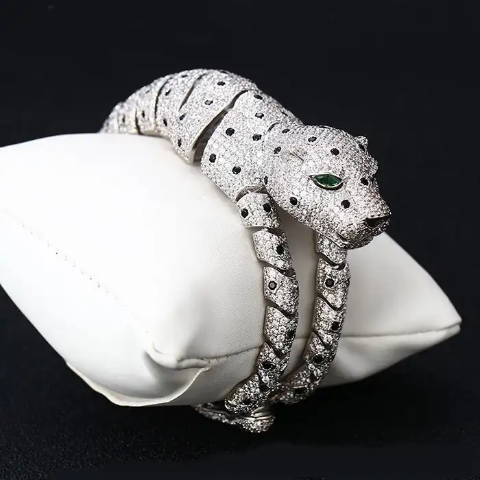 Jewelry Woman Bracelet Jewelri 73272 Newest Luxury Jewelry Handmade Women's Leopard Diamond Bracelet Jewelry