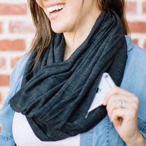 Women Lightweight <strong>Infinity</strong> Travel <strong>Scarf</strong> with Hidden Zipper Pocket - Product Image 5