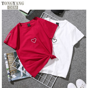 TONGYANG verano forma de corazón camiseta mujer hermosa primavera verano camisa moda camisa Cool Tops <span class=keywords><strong>camisetas</strong></span> Streetwear Casual - Product Image 3