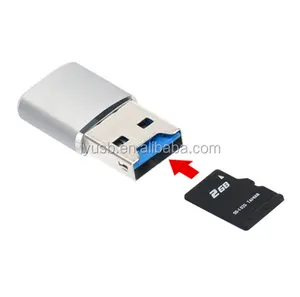 Smart USB 3.0 Pembaca Kartu untuk Micro TF, Pembaca Kartu Mini 5Gbps Kecepatan Super Usb untuk Lap