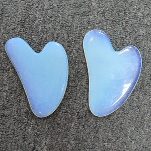 Opal Gua Sha <span class=keywords><strong>Massage</strong></span> werkzeug Hautpflege Opalite Stein Gua Sha Brett Guasha Kratz <span class=keywords><strong>massage</strong></span> gerät Herz <span class=keywords><strong>massage</strong></span> stein