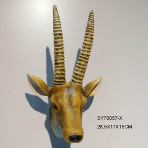 Sculptures murales en résine, Sculptures d'animaux sauvages, tête mobile, offre spéciale - Product Image 2