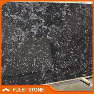 Pulido fósiles mármol negro con vetas blancas precio losas - Product Image 1