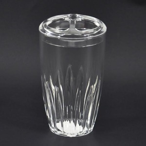 Accessoires de salle de bain transparents au design coupé aux algues 4 pièces - Product Image 3