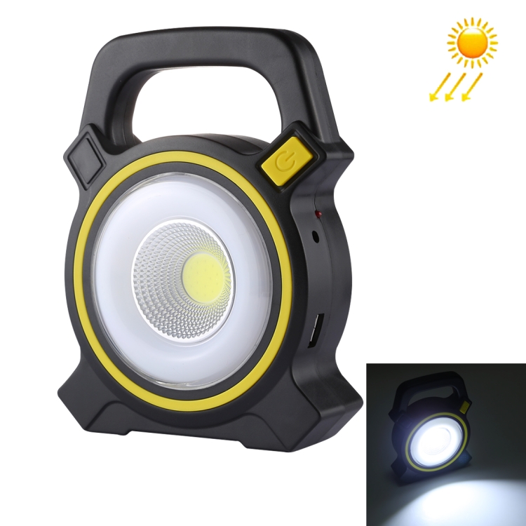 10 Вт Солнечный перезаряжаемый белый свет COB светодиодный рабочий свет ручная лампа для кемпинга с солнечной панелью