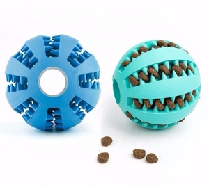 Pelota de alimentación lenta para tratar perros, juguete interactivo de goma para entrenamiento de cachorros pequeños y medianos - Product Image 1