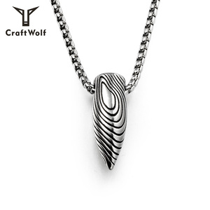 Craft Wolf Chain <strong>Black</strong> Steel Bullet Personalised <strong>Necklace</strong> for Cool Young <strong>Mens</strong> Women - Product Image 6